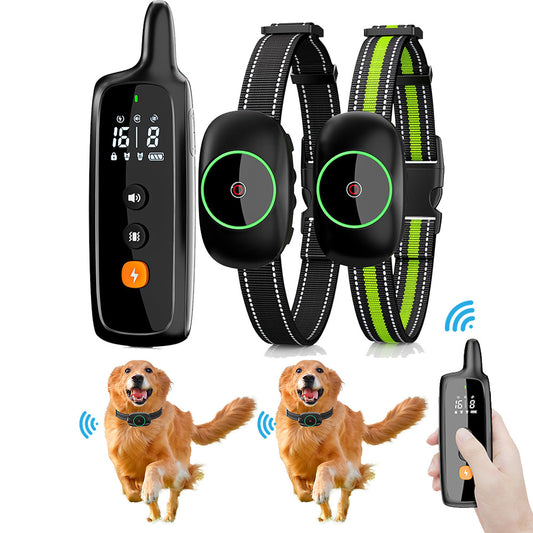 Dog Shock Collar for 2 Dogs - eCollar with Remote for Large, Medium, or Small Dogs, Cover 3300 Ft Pets Are Framily