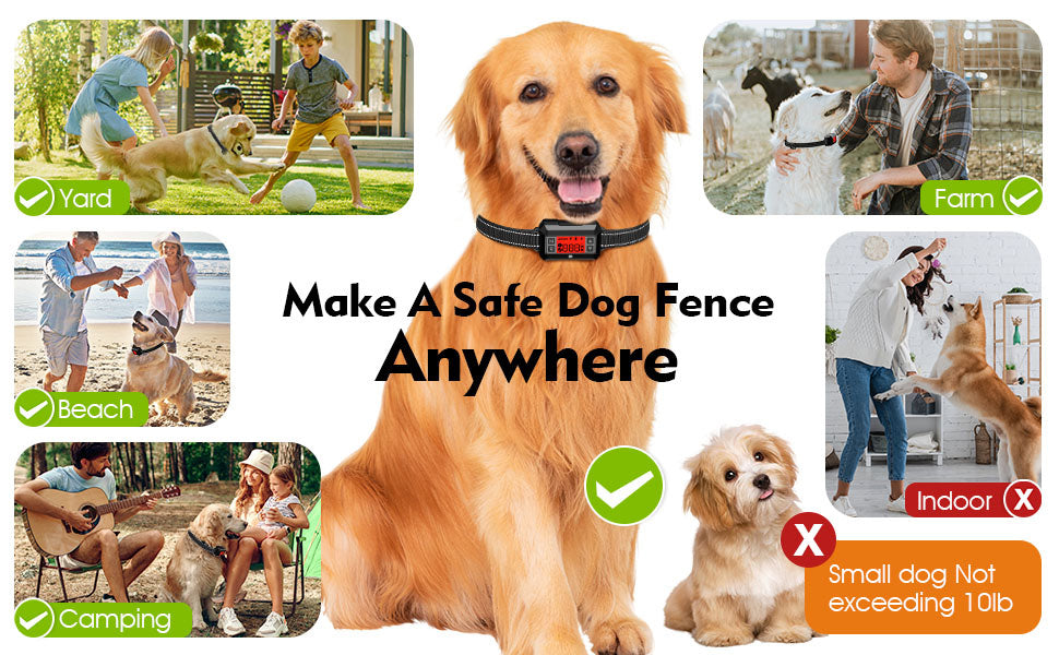 GPS Wireless Dog Fence System: Containment System for Medium & Large Dogs, 1000-Yard Coverage, Easy Setup