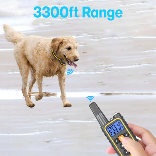 Shock Collar for Dogs with Remote - 3300 Ft Range,  4 Training Modes eCollar, 10 - 130lbs - Pets Are Framily
