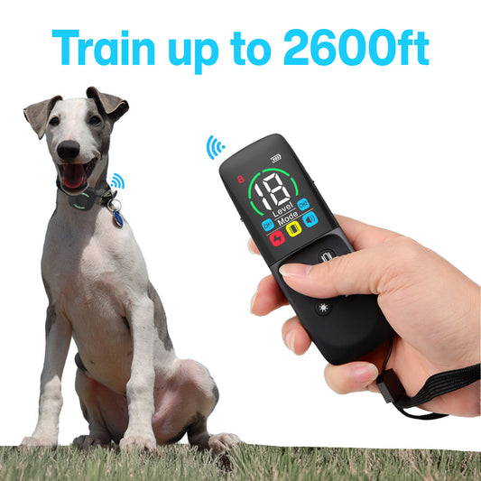Dog Shock Collar with Premium LED Display & Remote for 5-120lbs Small Medium Large Dogs - 2600ft