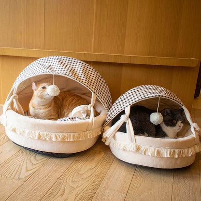 Adorable Cradle Semi-enclosed Cat Bed-Cat Beds-Pets Are Framily
