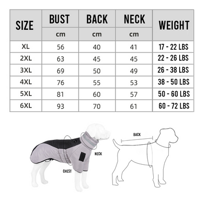 Arctic Paws Waterproof Parka - Reflective Design, All-weather, Winter-Ready-Dog Apparel-Pets Are Framily