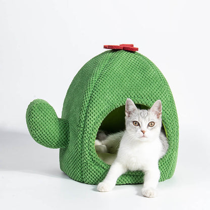 Cactus Shape Warm Cat Bed-Cat Beds-Pets Are Framily