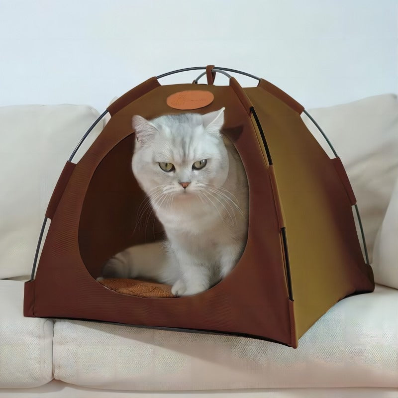 Cat Dog Tent House, Breathable Small Medium Pets Puppy Kennel Folding Dog Cat Bed Pad Cage for Indoor Outdoor - Pop Up Dog Cat Tent Traveling Camping Beach Sun Shelter-Pet Bowls, Feeders & Waterers-Pets Are Framily
