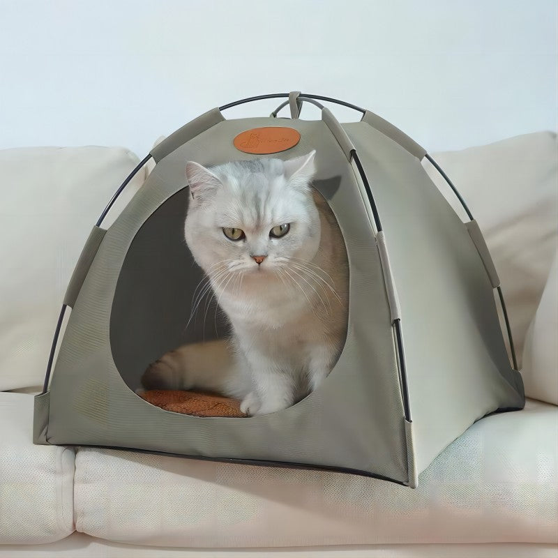 Cat Dog Tent House, Breathable Small Medium Pets Puppy Kennel Folding Dog Cat Bed Pad Cage for Indoor Outdoor - Pop Up Dog Cat Tent Traveling Camping Beach Sun Shelter-Pet Bowls, Feeders & Waterers-Pets Are Framily
