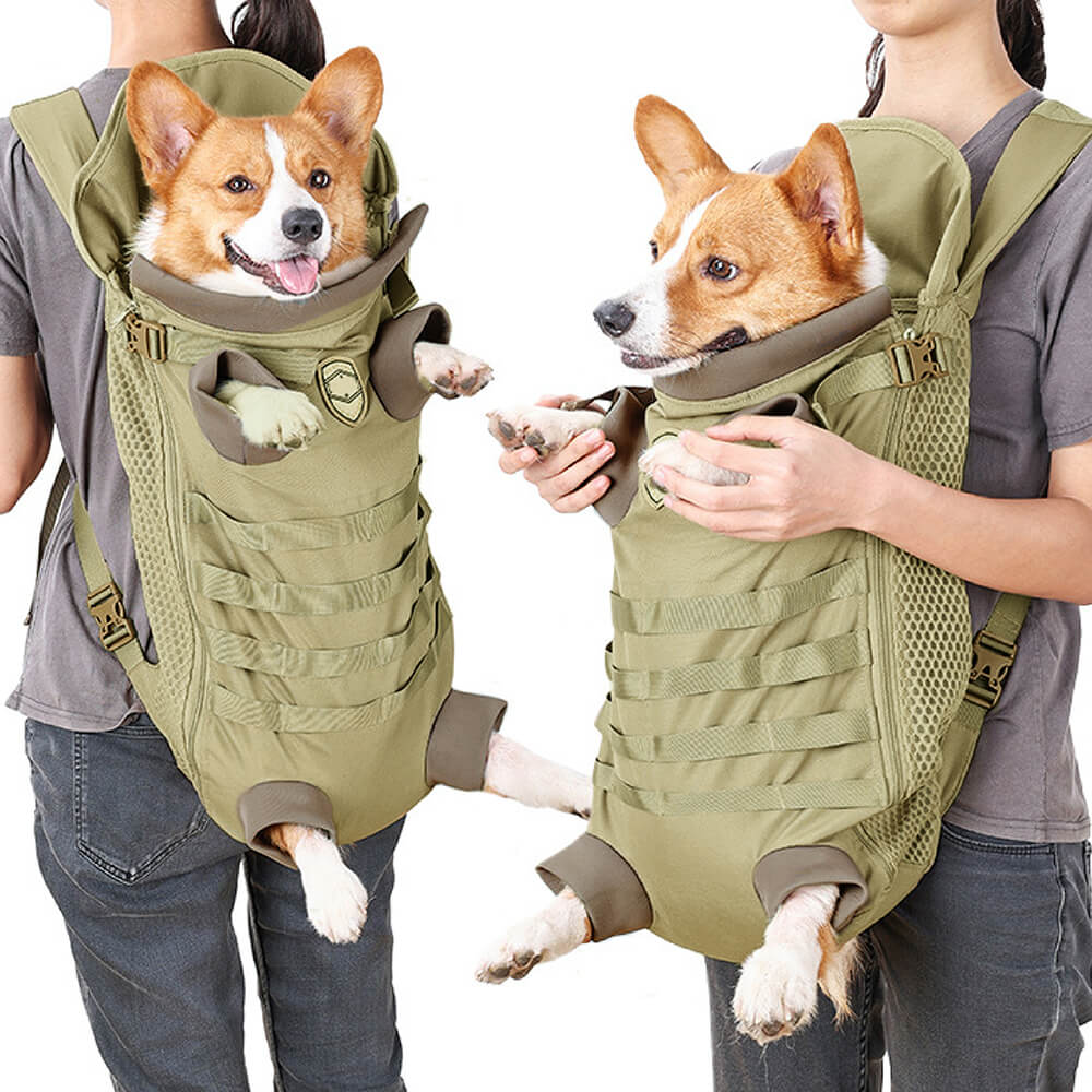 Dog Breathable Tactical Carrier Backpack-Pet Carriers & Crates-Pets Are Framily
