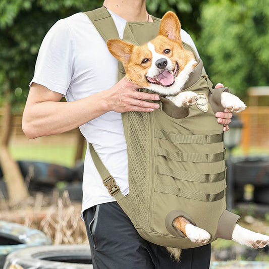 Dog Breathable Tactical Carrier Backpack-Pet Carriers & Crates-Pets Are Framily