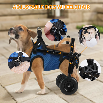 Dog Wheelchair for Back Legs, Light weight Dog Wheelchair Cart, Doggy/cat Wheelchair with Disabled Hind Legs Walking, Mobility Aids for dachshunds, basset hounds, and corgis, and other dogs Hind Limbs, Dog Carts with Wheels,-Pets Are Framily