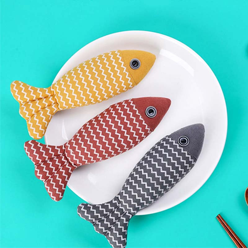 Fish Catnip Toys for Cats (Set of 3)-Catnip Toy-Pets Are Framily
