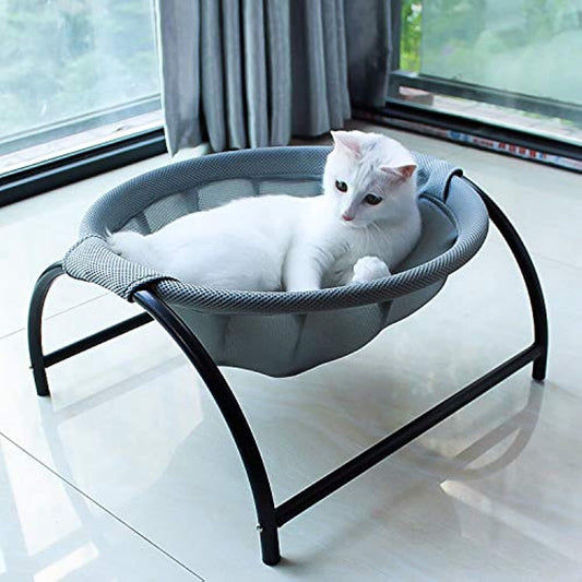 Free-Standing Cat Hammock Bed - Stable & Breathable Pet Sleeping Bed for Indoor &aOutdoor-Cat Beds-Pets Are Framily