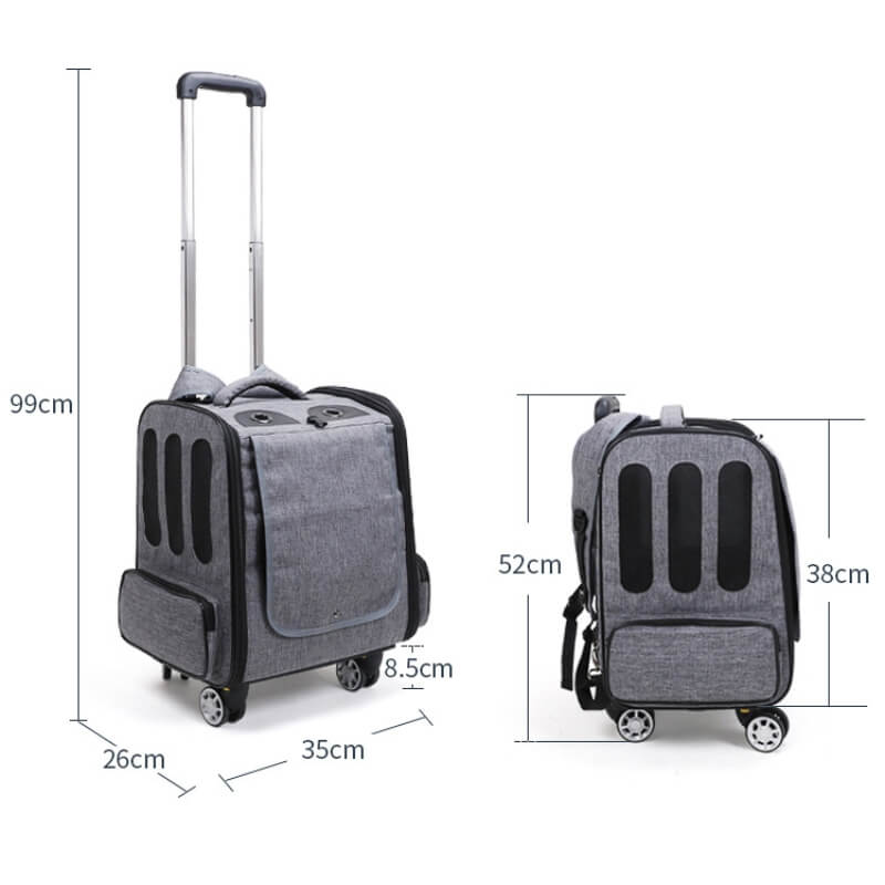 Multipurpose Folding Cat Travel Backpack Pet Trolley Case-Pet Carriers & Crates-Pets Are Framily