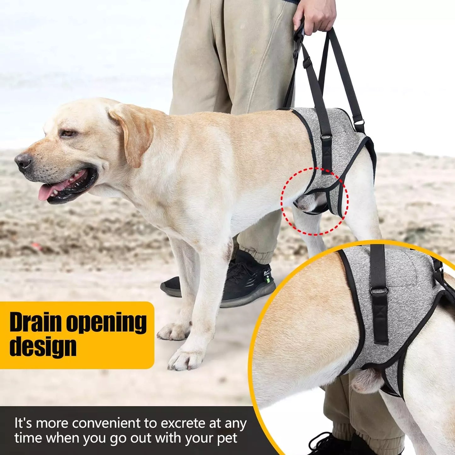 Help Em Up Dog Harness for Back Legs for Elderly Dogs with Weak Hind Legs, Disabilities, Arthritis, or ACL Recovery
