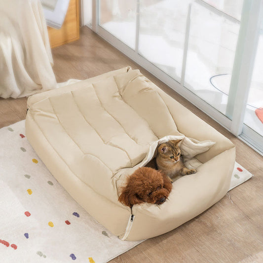 Snuggle Haven Dog & Cat Bed with Included Blanket-Dog Beds-Pets Are Framily